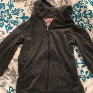 grey zip up jacket
